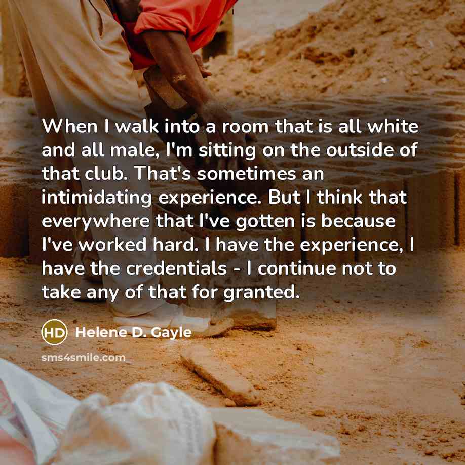 “When I walk into a room that is all white…” quote by Helene D. Gayle