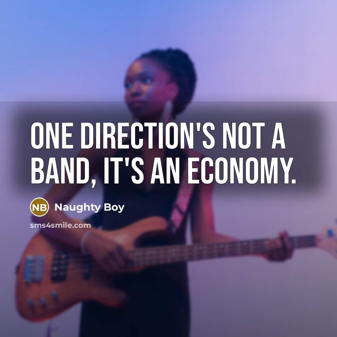 “One Direction's not a band, it's an economy.…” quote by Naughty Boy
