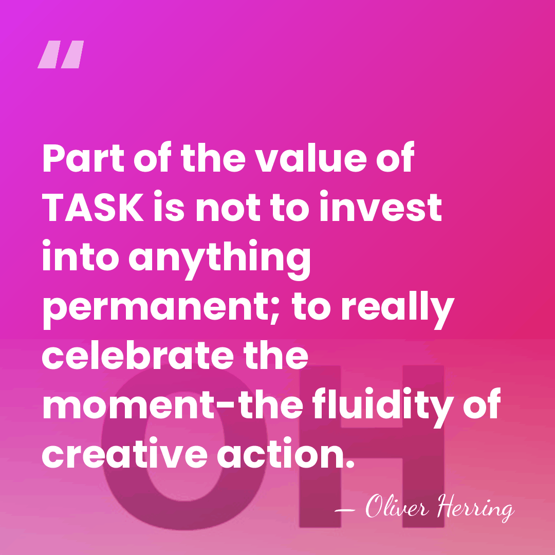 Part of the value of TASK is not to invest into anything&hellip; - Oliver Herring