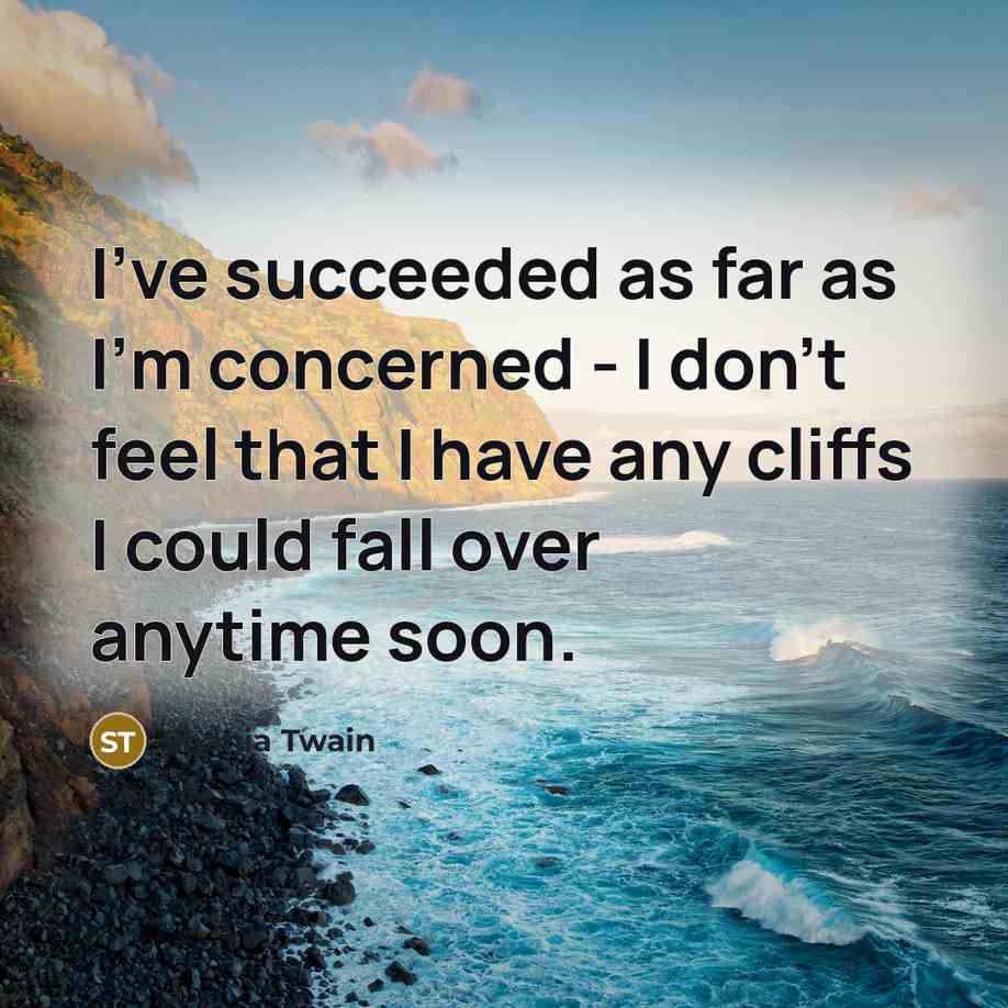 “I've succeeded as far as I'm concerned - I don't…” quote by Shania Twain