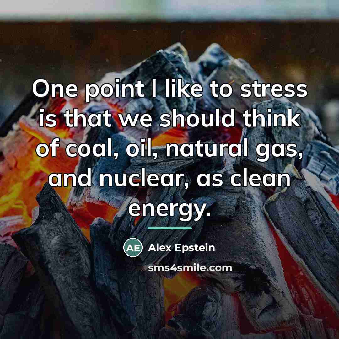 “One point I like to stress is that we should…” quote by Alex Epstein