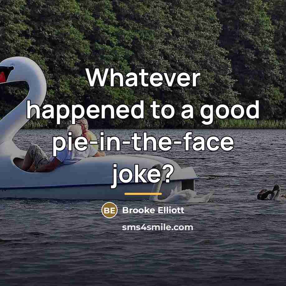 “Whatever happened to a good pie-in-the-face joke?…” quote by Brooke Elliott