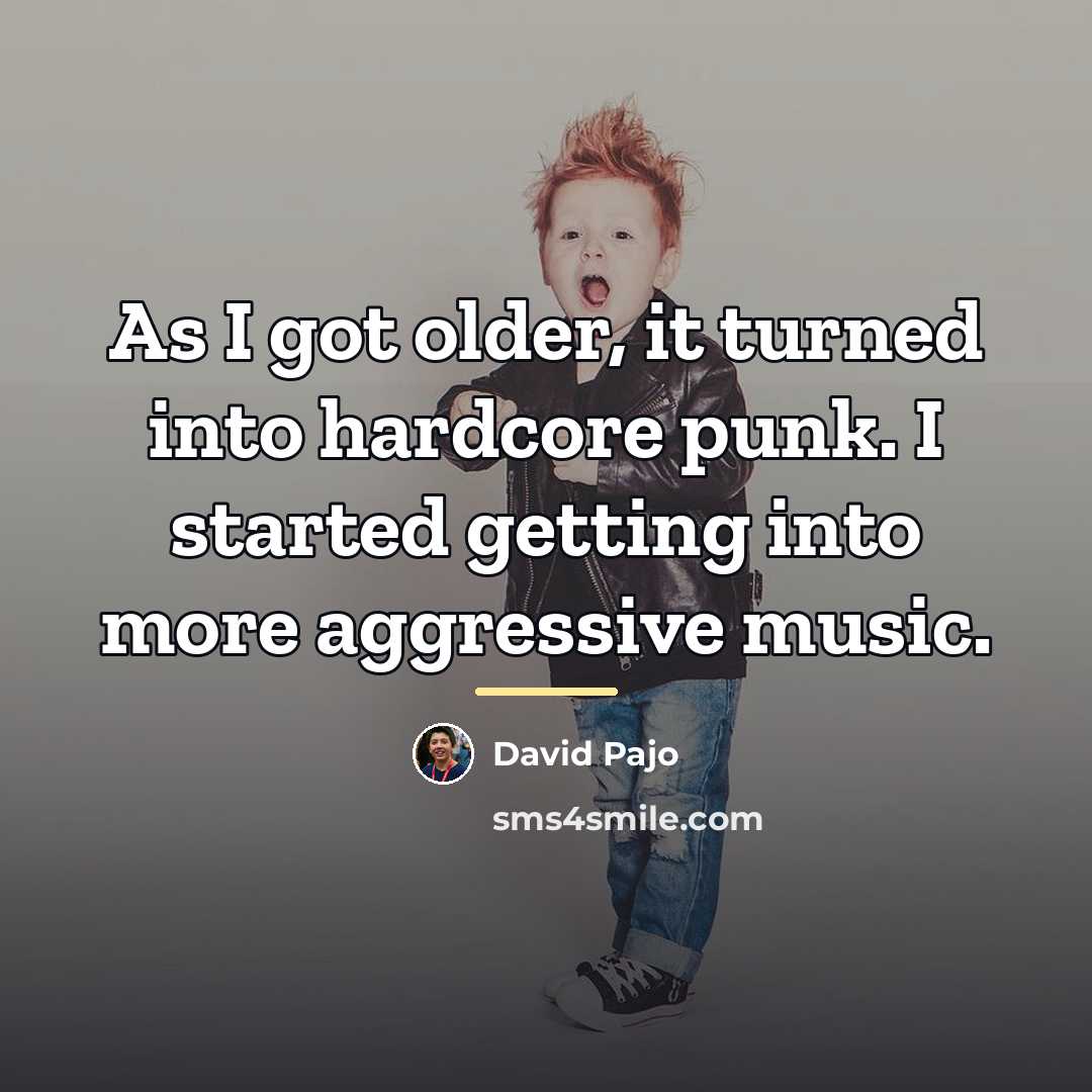 “As I got older, it turned into hardcore punk. I…” quote by David Pajo