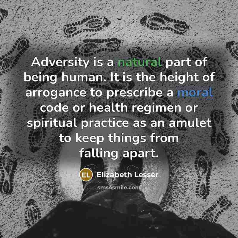 “Adversity is a natural part of being human. It is…” quote by Elizabeth Lesser