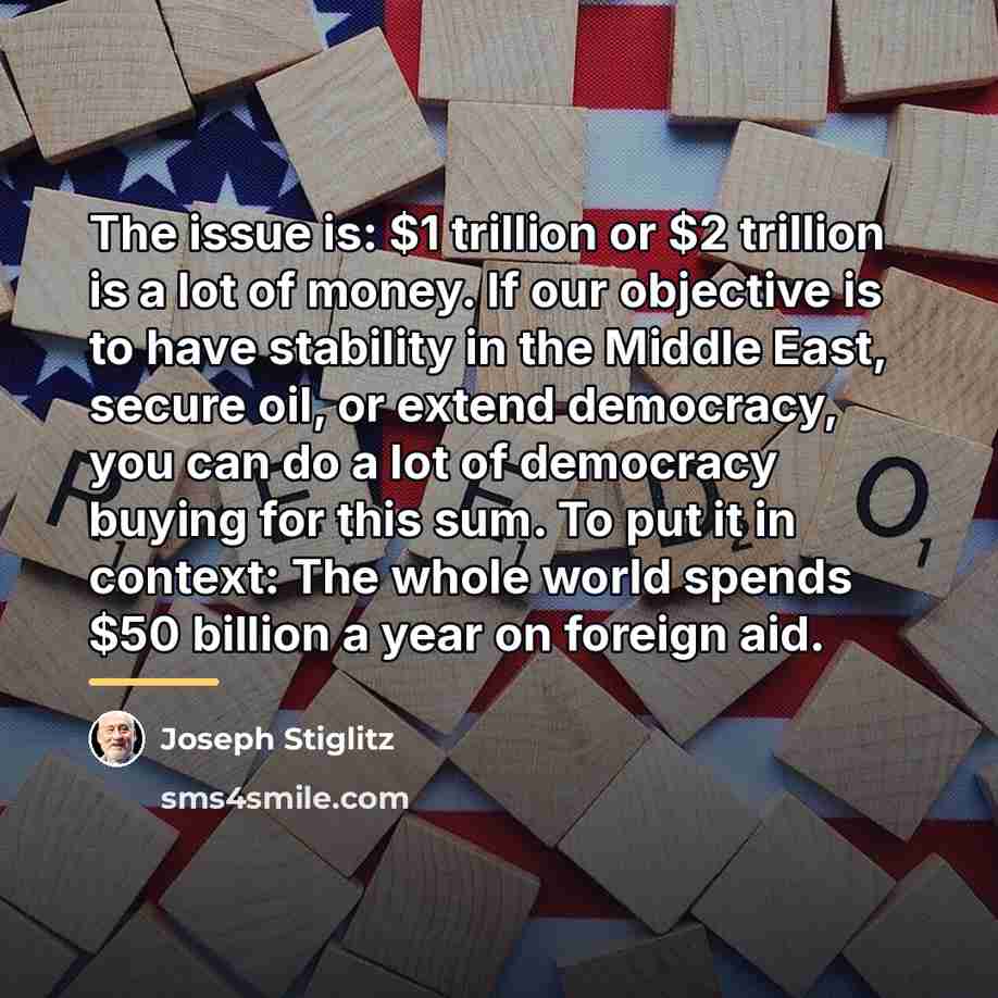 “The issue is: $1 trillion or $2 trillion is a…” quote by Joseph Stiglitz