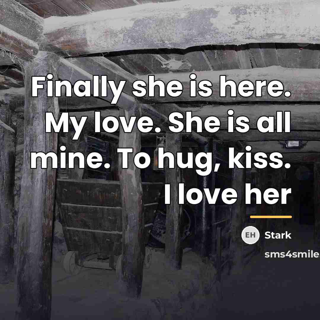 “Finally she is here. My love. She is all mine.…” quote by Stark
