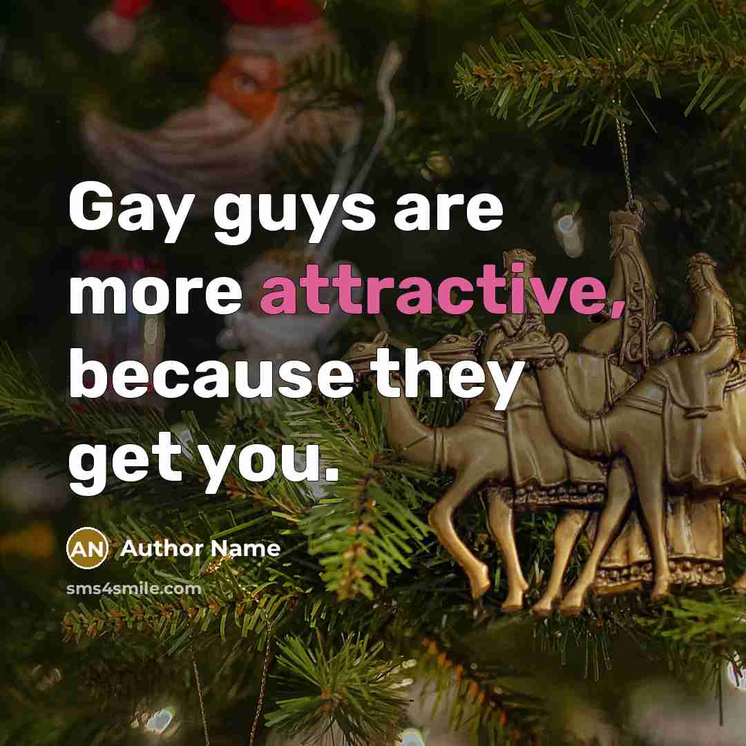 “Gay guys are more attractive, because they get you.” quote by Author Name