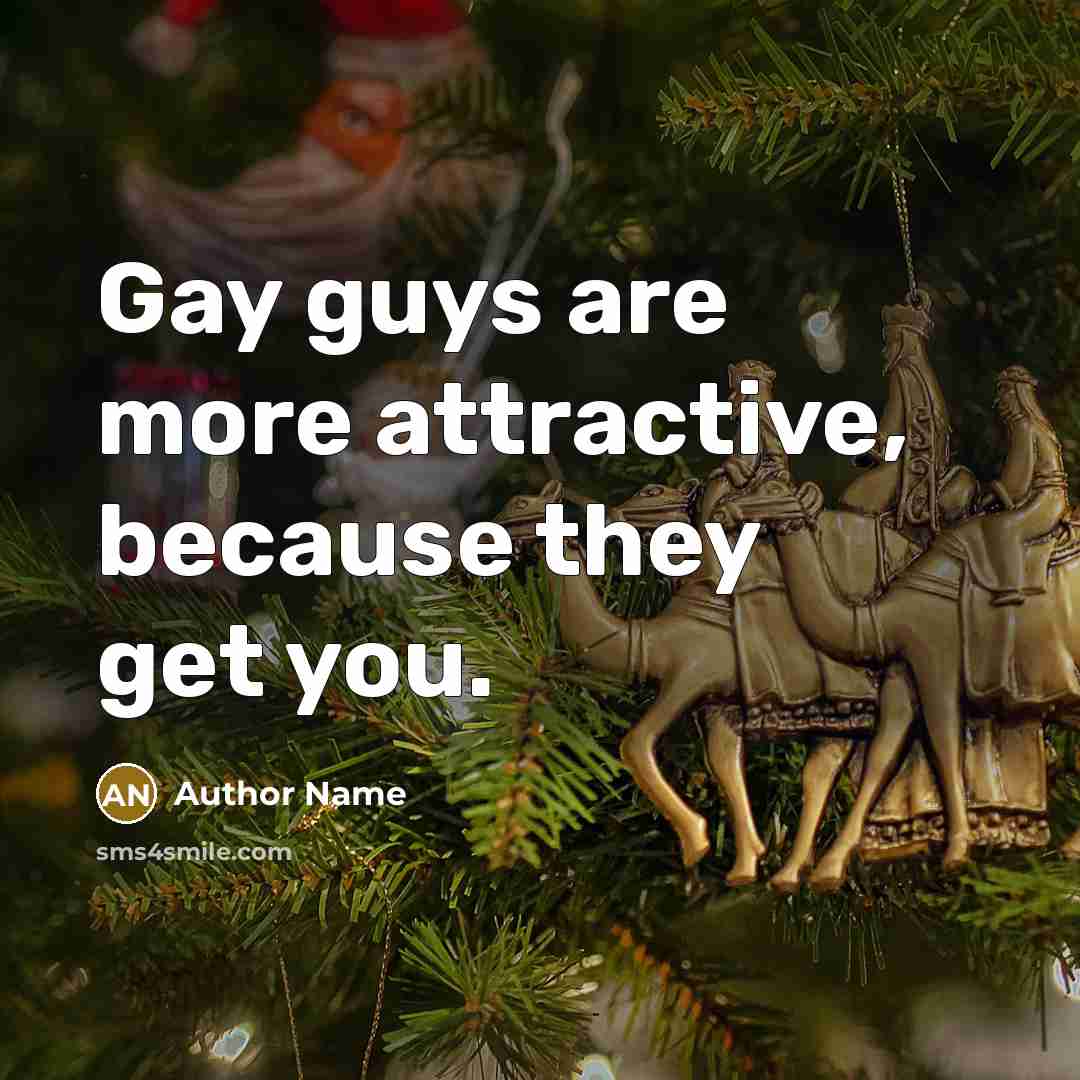 “Gay guys are more attractive, because they get you.…” quote by Author Name