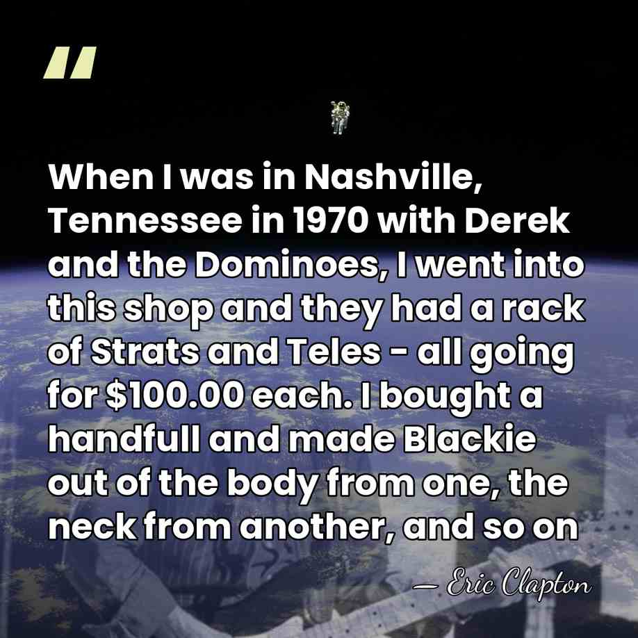 When I was in Nashville, Tennessee in 1970 with Derek and the&hellip; - Eric Clapton
