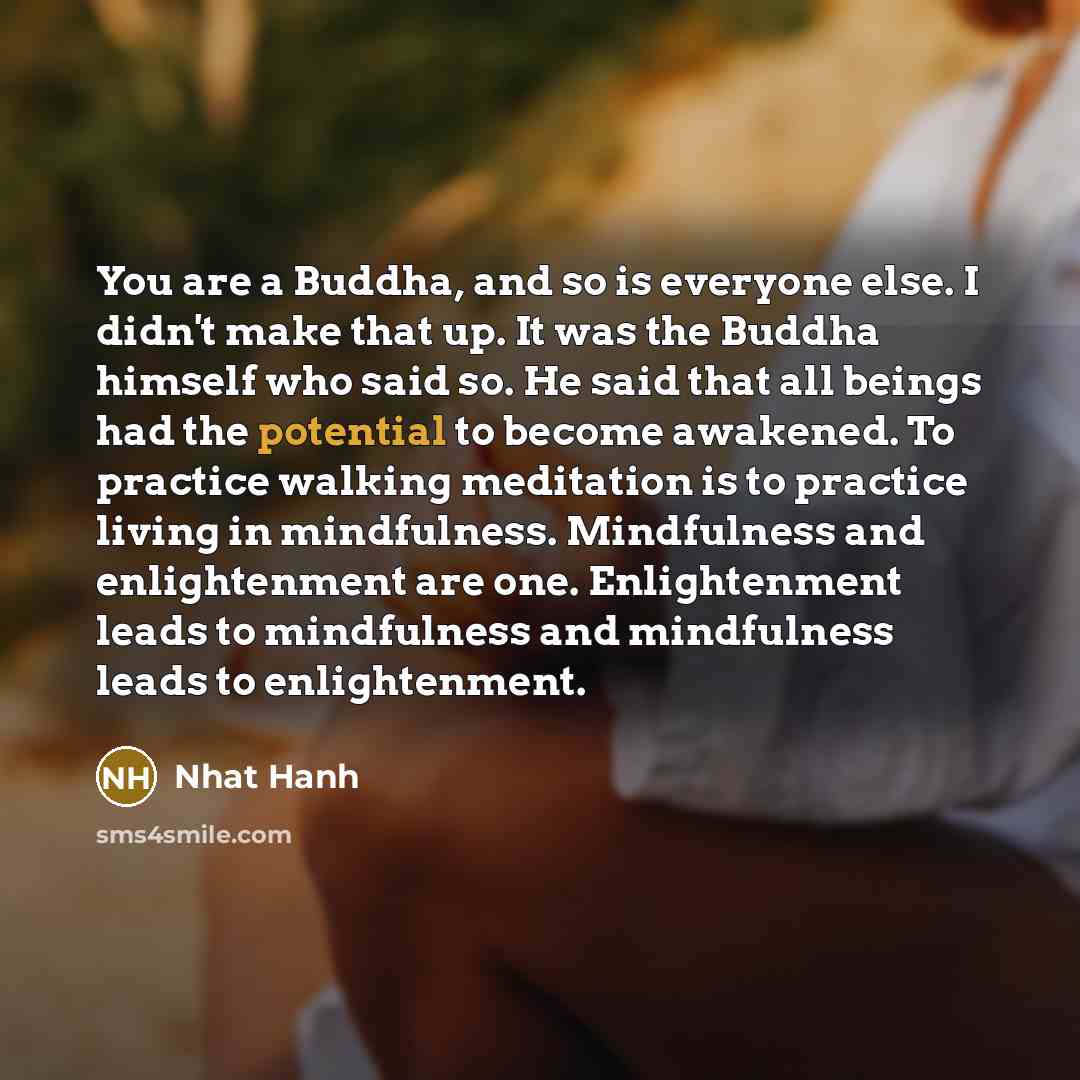 “You are a Buddha, and so is everyone else. I…” quote by Nhat Hanh