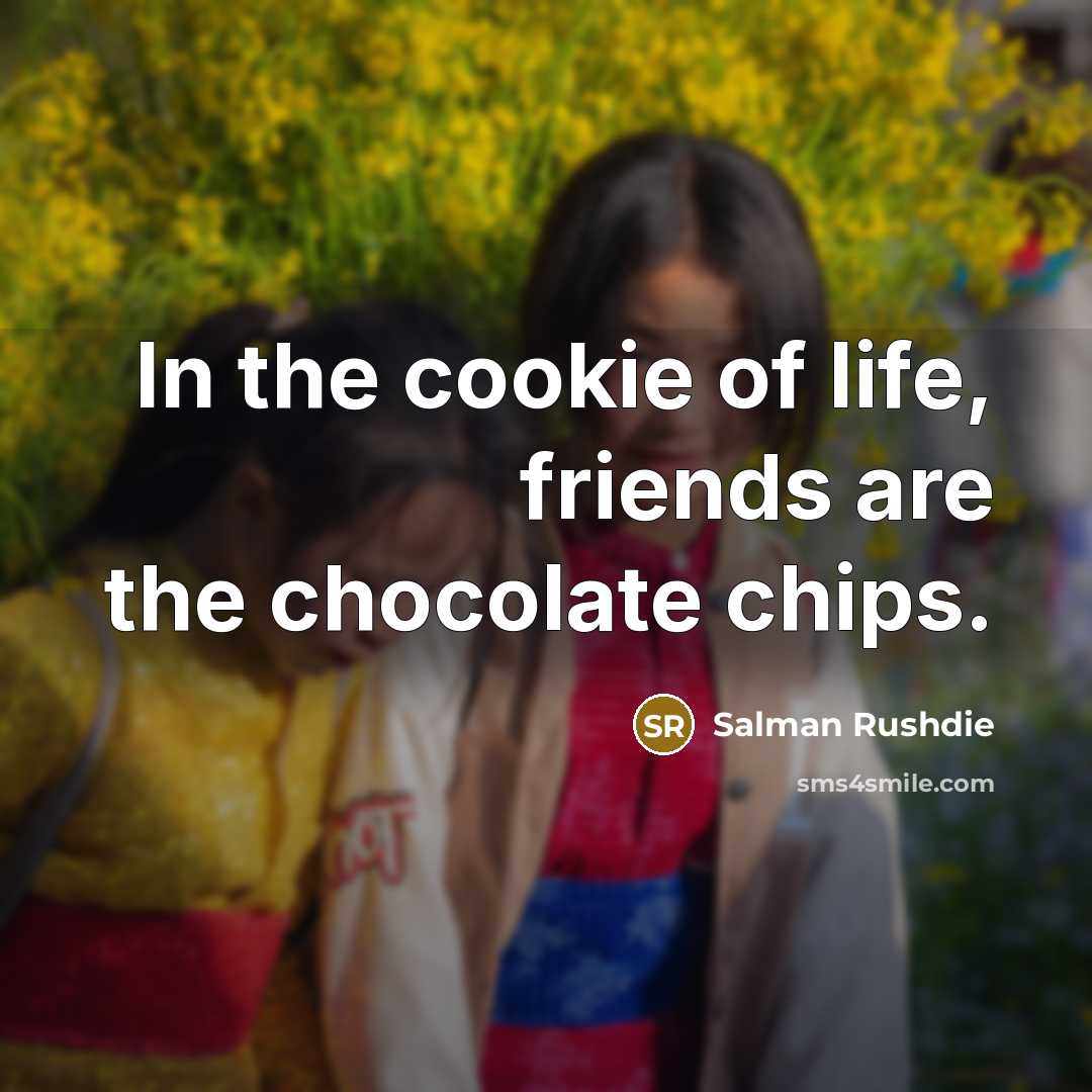 “In the cookie of life, friends are the chocolate chips.…” quote by Salman Rushdie