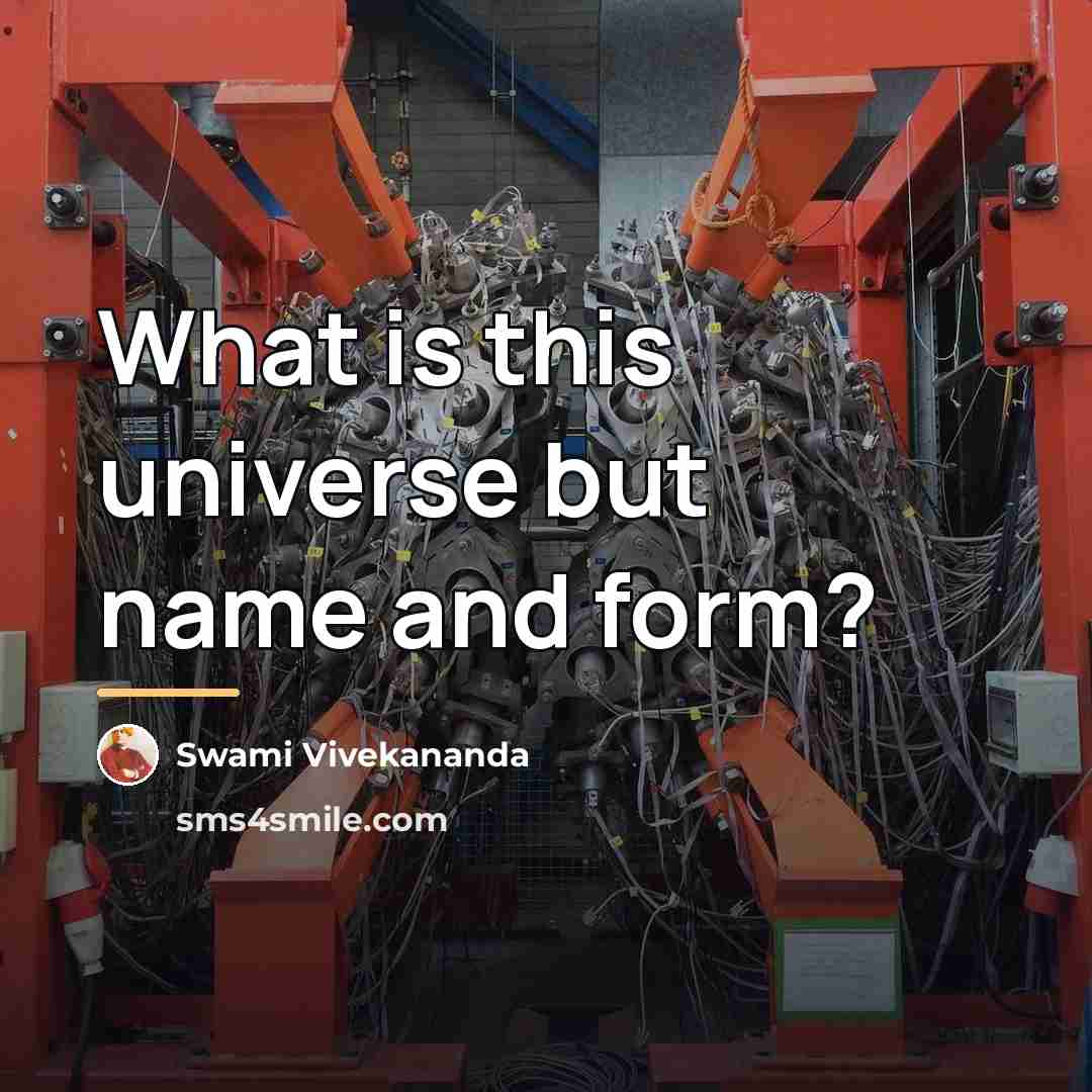 “What is this universe but name and form?…” quote by Swami Vivekananda