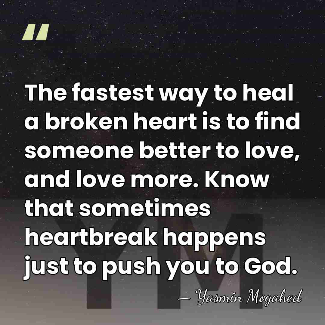 The fastest way to heal a broken heart is to find someone&hellip; - Yasmin Mogahed
