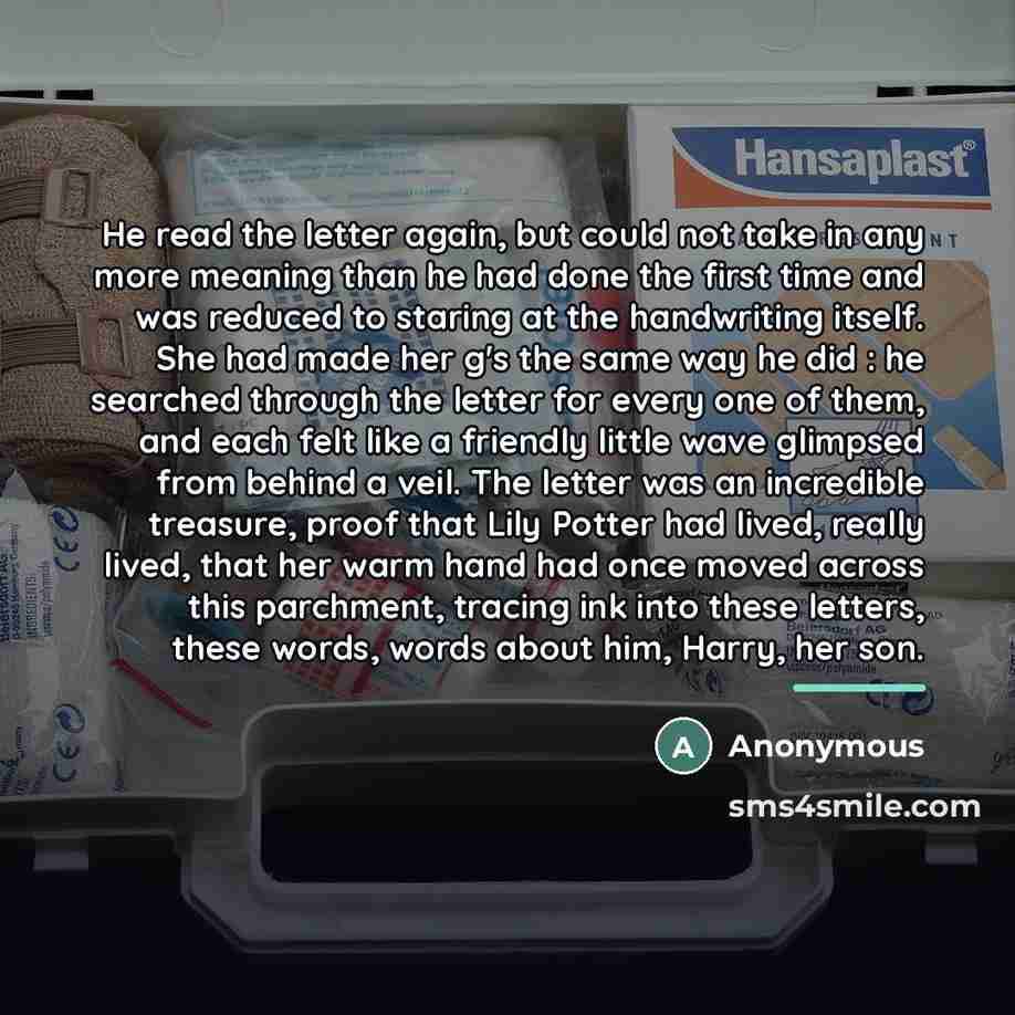 “He read the letter again, but could not take in…” quote by Anonymous