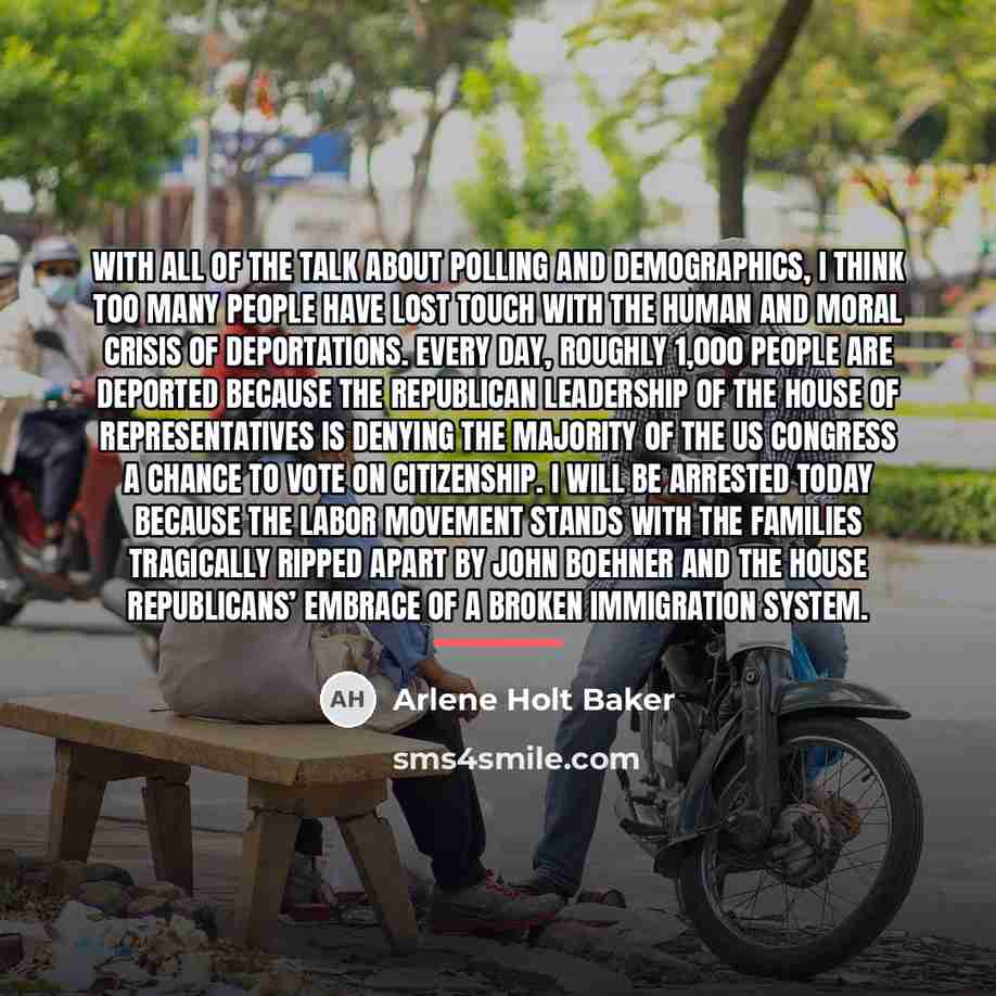 “With all of the talk about polling and demographics, I…” quote by Arlene Holt Baker