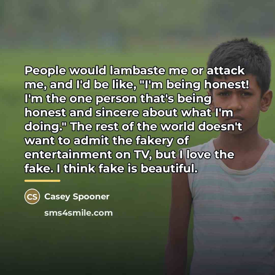 “People would lambaste me or attack me, and I'd be…” quote by Casey Spooner