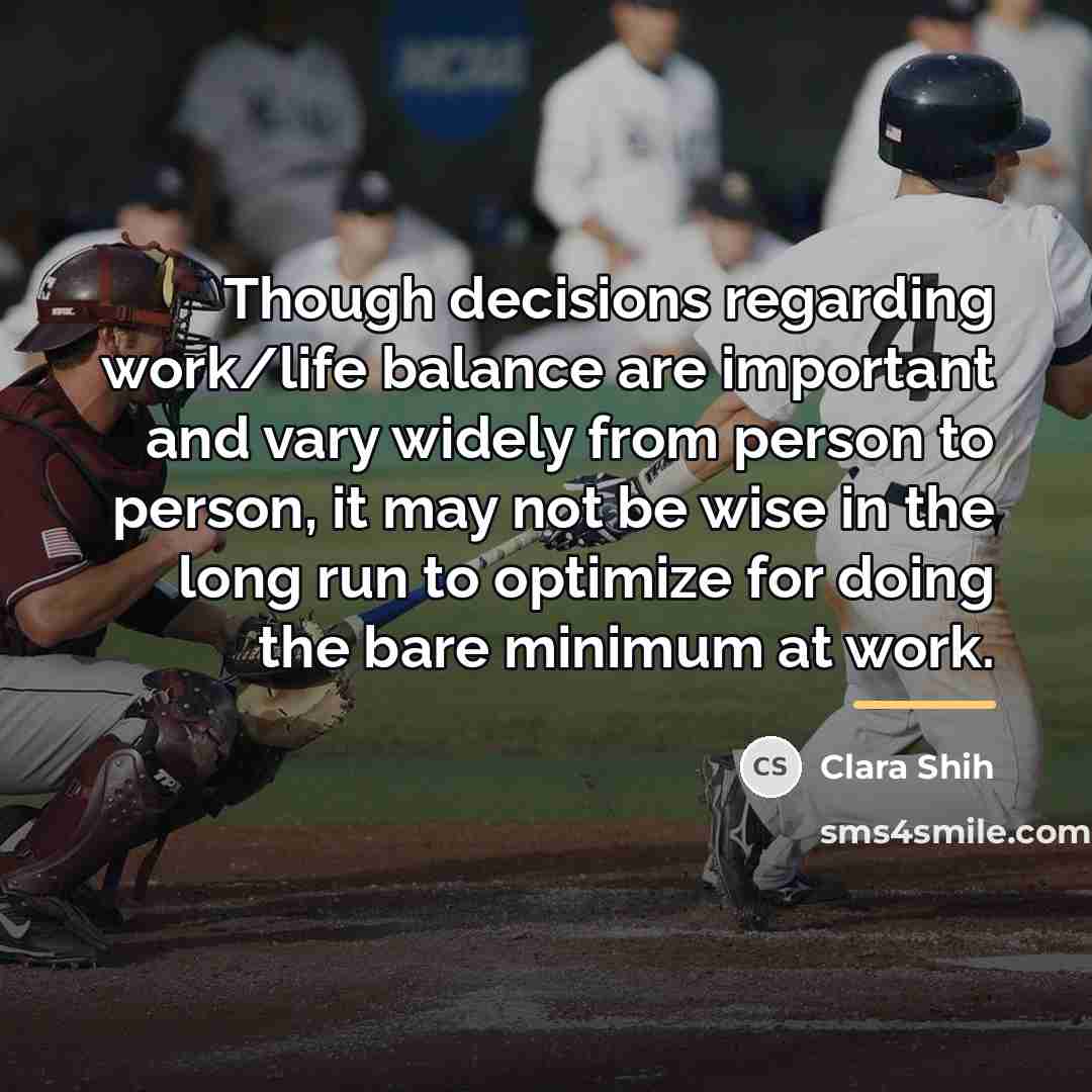 “Though decisions regarding work/life balance are important and vary widely…” quote by Clara Shih