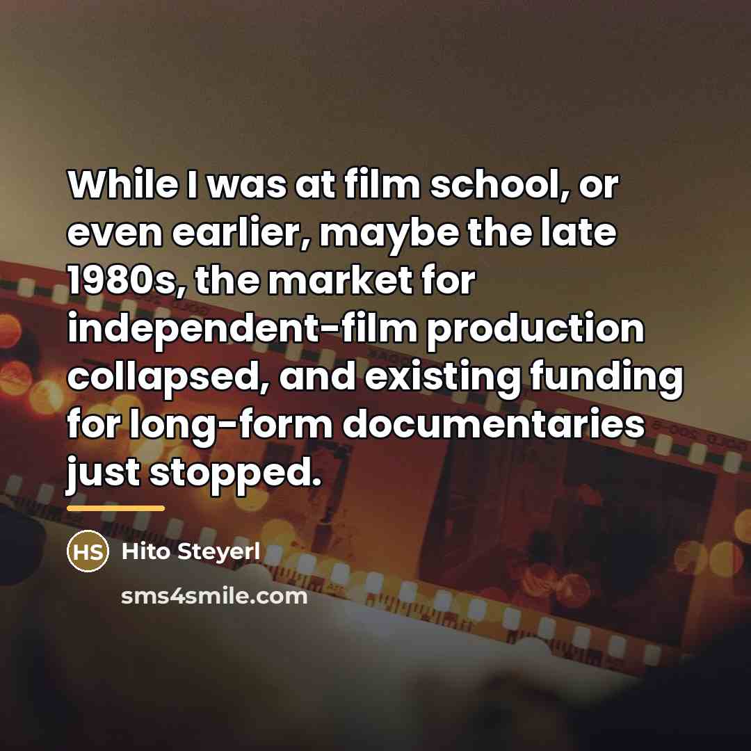 “While I was at film school, or even earlier, maybe…” quote by Hito Steyerl