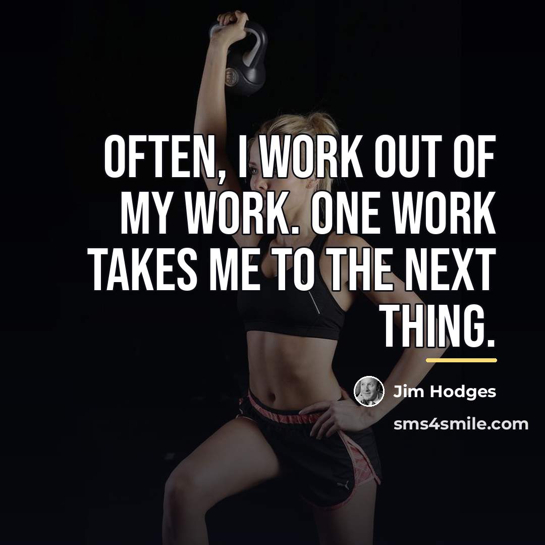 “Often, I work out of my work. One work takes…” quote by Jim Hodges