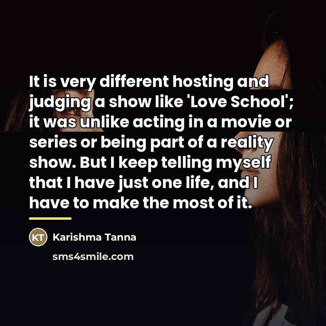 “It is very different hosting and judging a show like…” quote by Karishma Tanna
