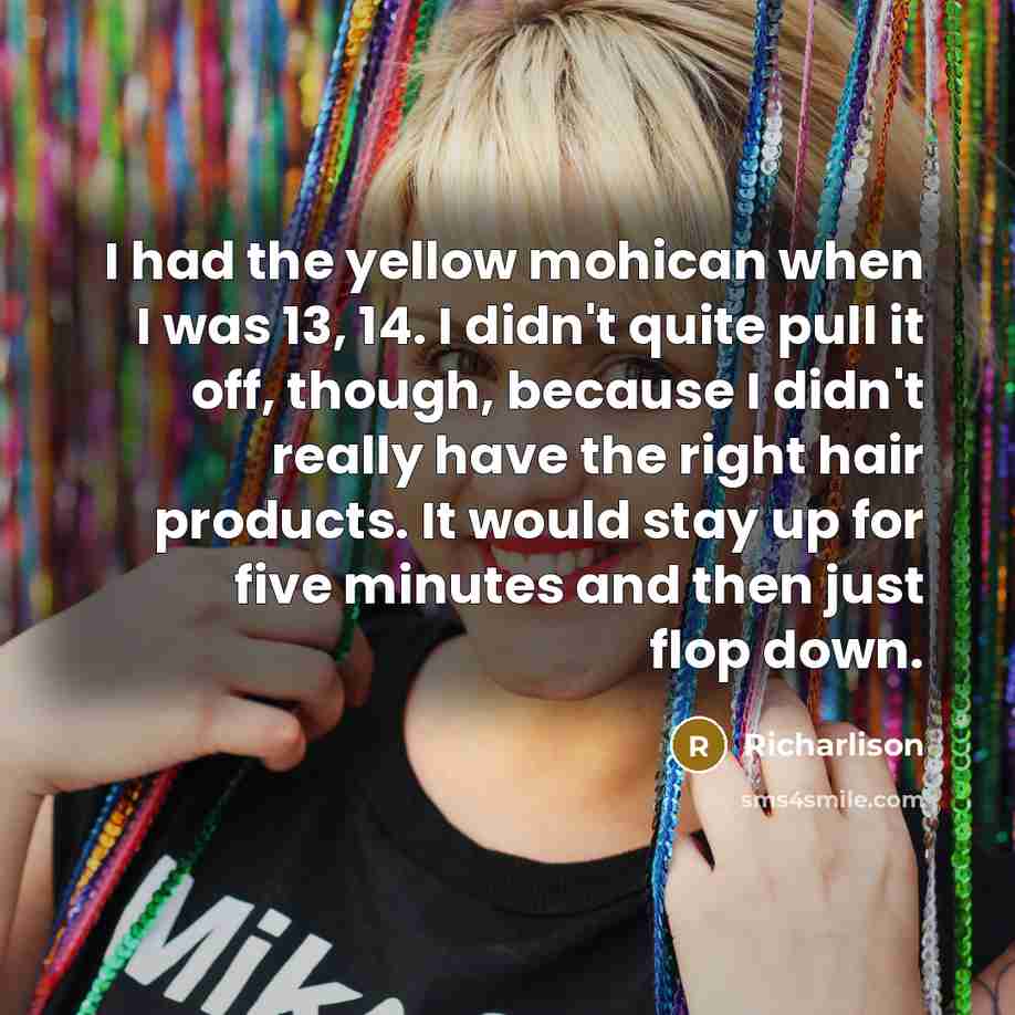 “I had the yellow mohican when I was 13, 14.…” quote by Richarlison