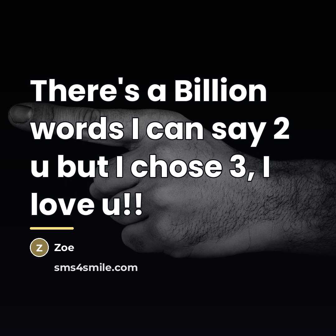 “There's a Billion words I can say 2 u but…” quote by Zoe