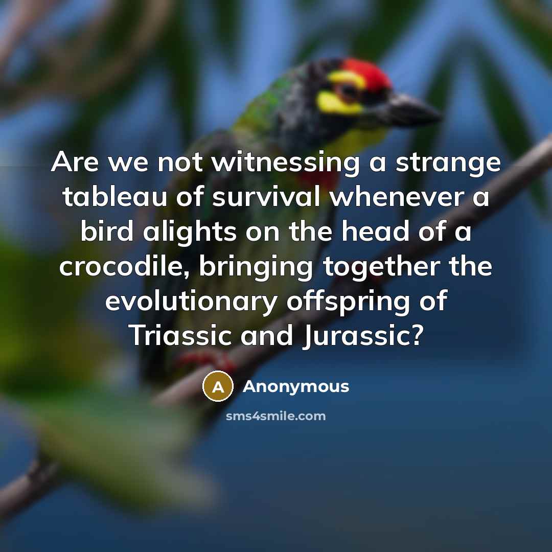 “Are we not witnessing a strange tableau of survival whenever…” quote by Anonymous