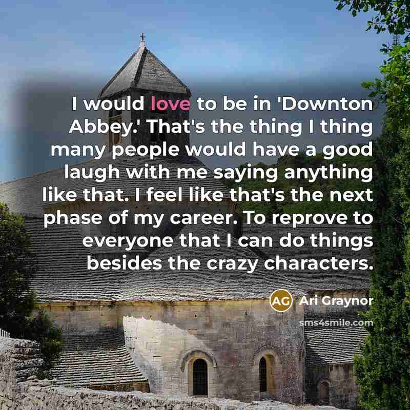 “I would love to be in 'Downton Abbey.' That's the…” quote by Ari Graynor
