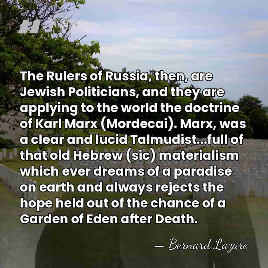 The Rulers of Russia, then, are Jewish Politicians, and they are applying&hellip; - Bernard Lazare
