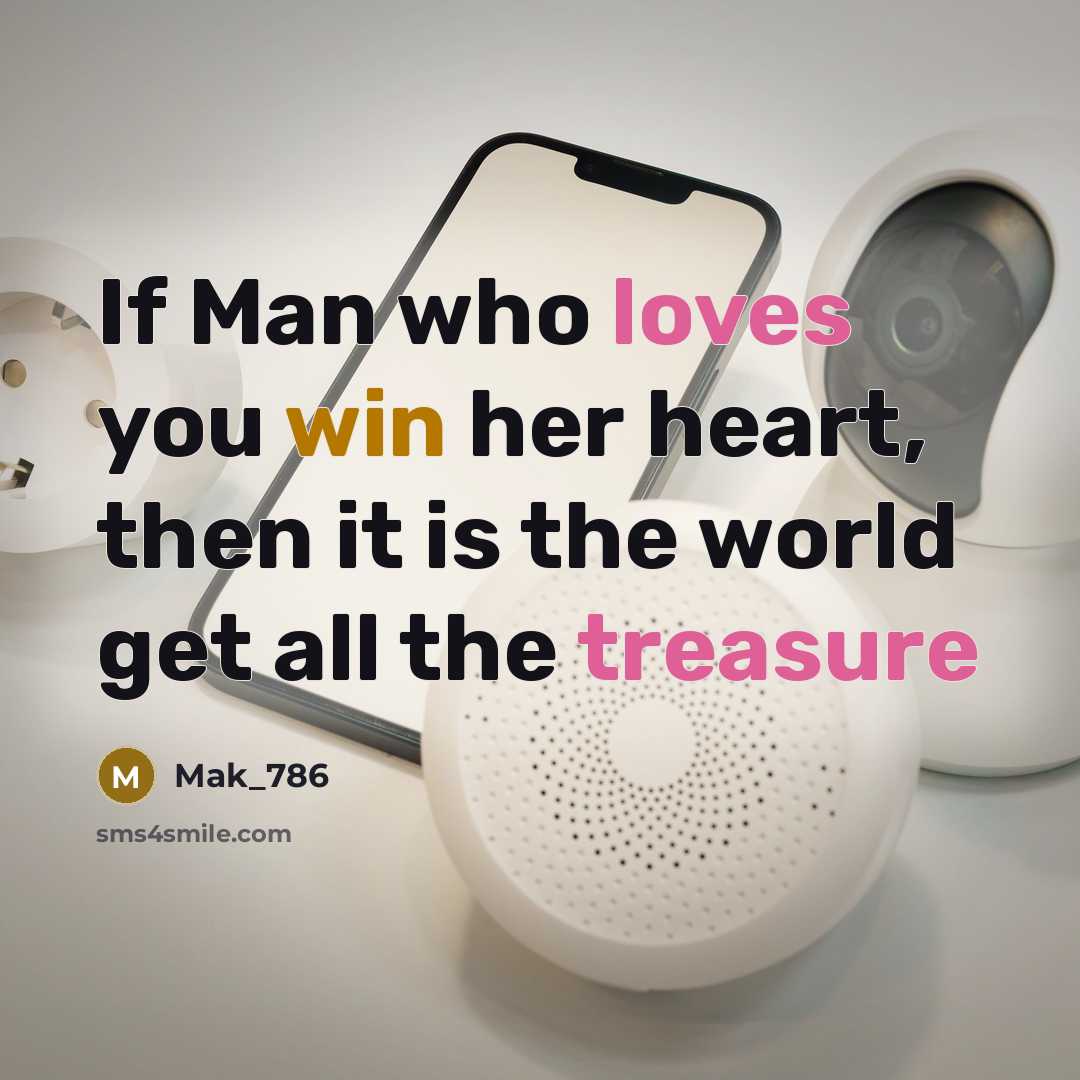“If Man who loves you win her heart, then it…” quote by Mak_786