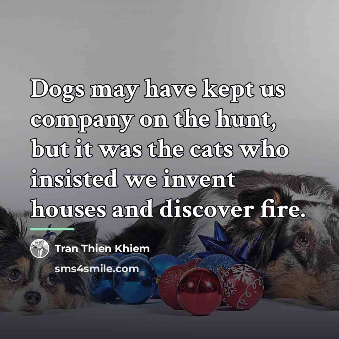 “Dogs may have kept us company on the hunt, but…” quote by Tran Thien Khiem