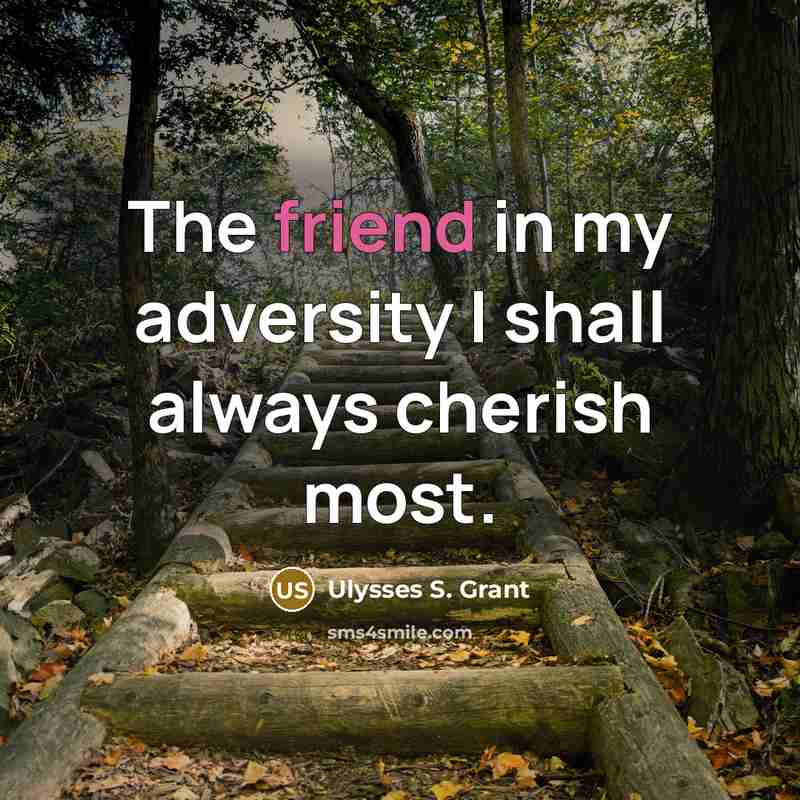 “The friend in my adversity I shall always cherish most.…” quote by Ulysses S. Grant