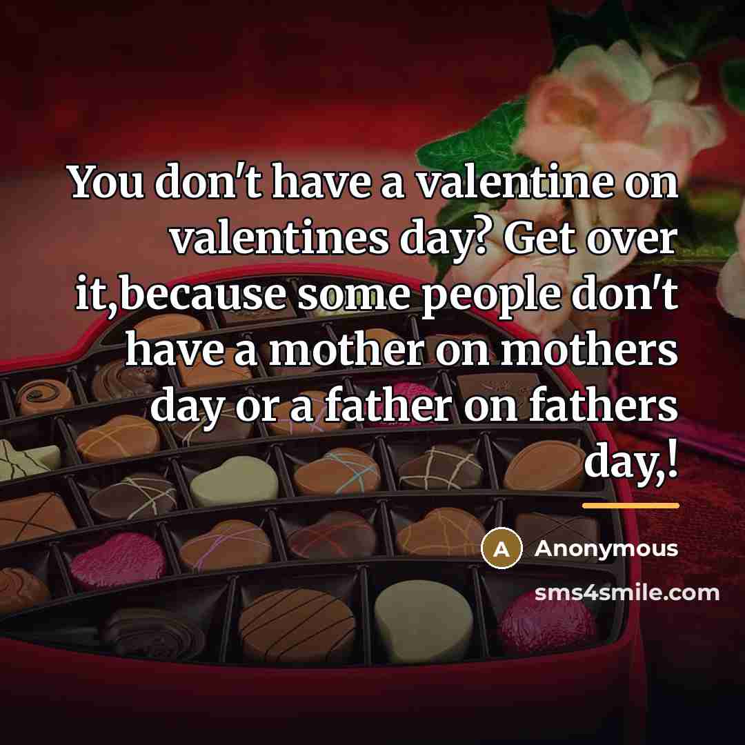 “You don't have a valentine on valentines day? Get over…” quote by Anonymous