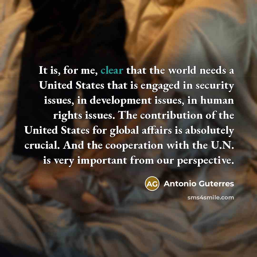 “It is, for me, clear that the world needs a…” quote by Antonio Guterres