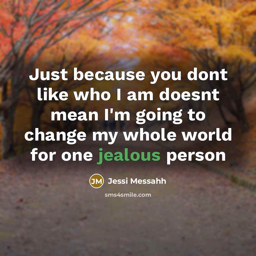“Just because you dont like who I am doesnt mean…” quote by Jessi Messahh