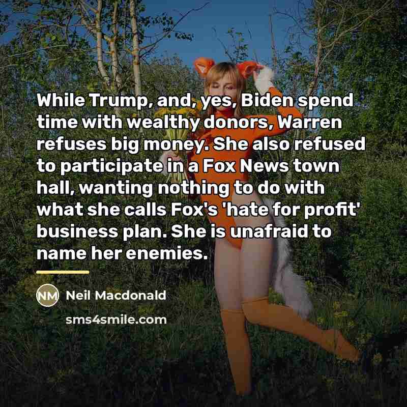 “While Trump, and, yes, Biden spend time with wealthy donors,…” quote by Neil Macdonald