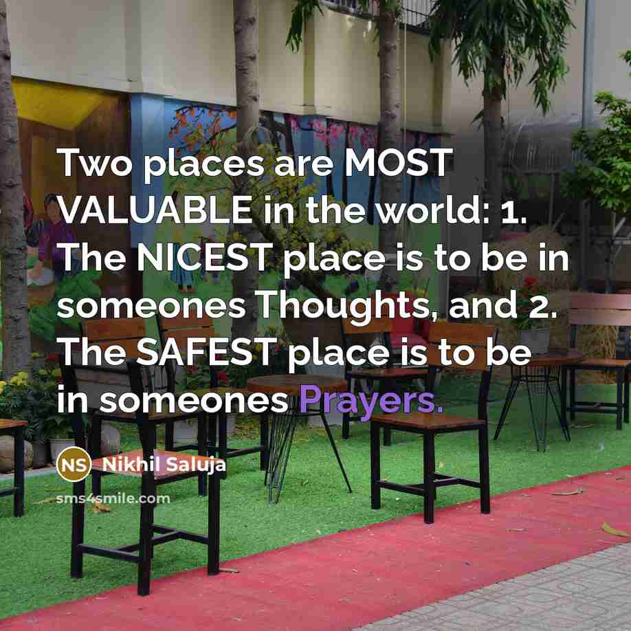 “Two places are MOST VALUABLE in the world: 1. The…” quote by Nikhil Saluja