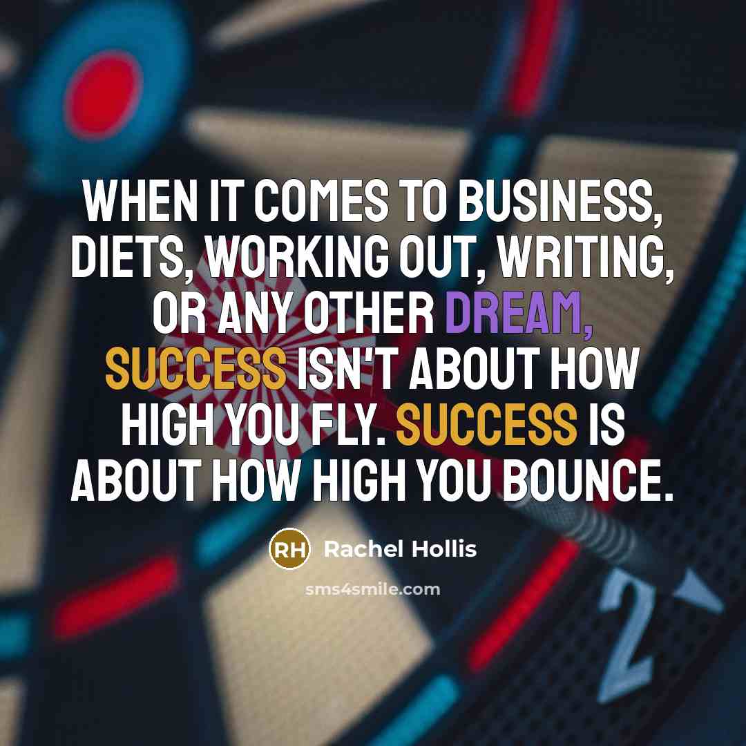“When it comes to business, diets, working out, writing, or…” quote by Rachel Hollis