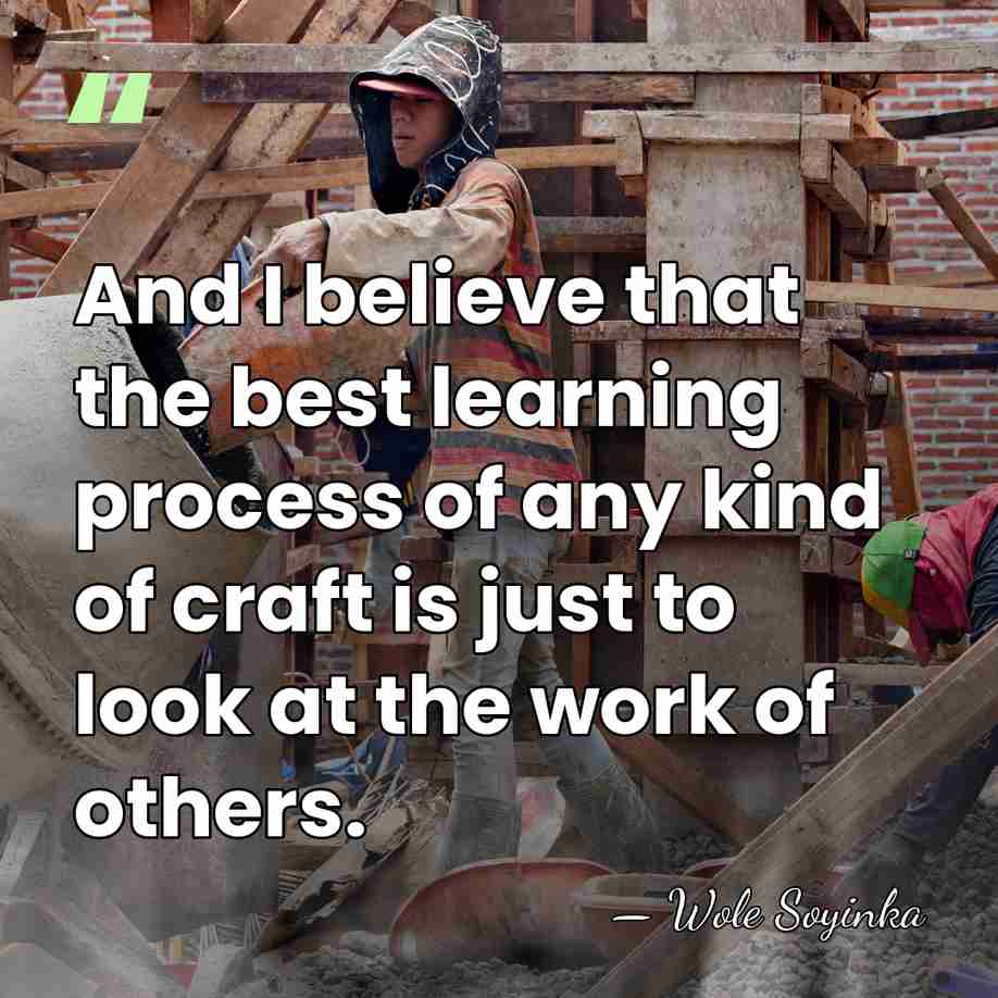 And I believe that the best learning process of any kind of&hellip; - Wole Soyinka