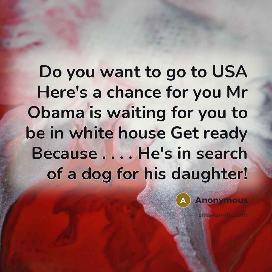 “Do you want to go to USA Here's a chance…” quote by Anonymous