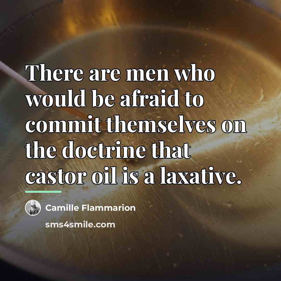 “There are men who would be afraid to commit themselves…” quote by Camille Flammarion