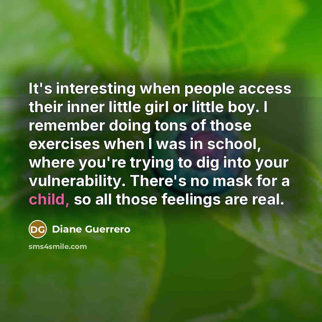 “It's interesting when people access their inner little girl or…” quote by Diane Guerrero