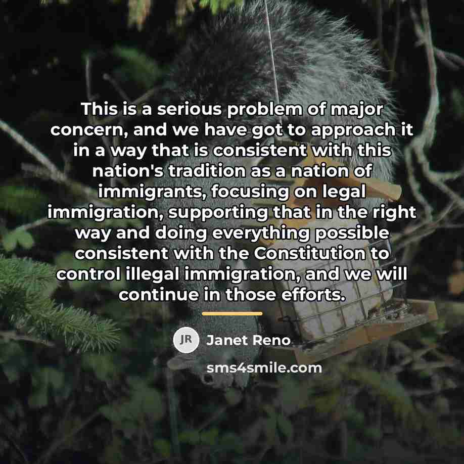“This is a serious problem of major concern, and we…” quote by Janet Reno