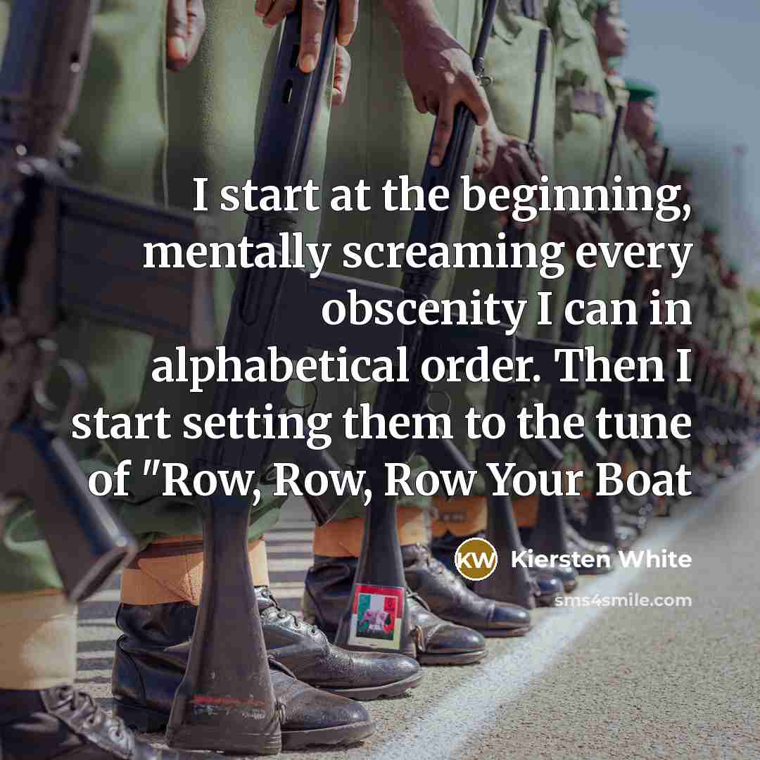 “I start at the beginning, mentally screaming every obscenity I…” quote by Kiersten White