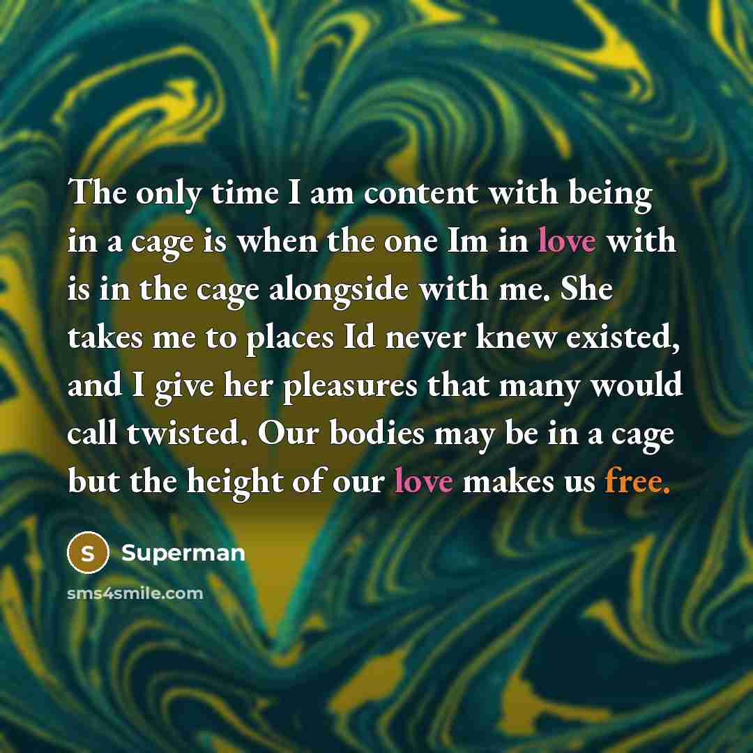 “The only time I am content with being in a…” quote by Superman