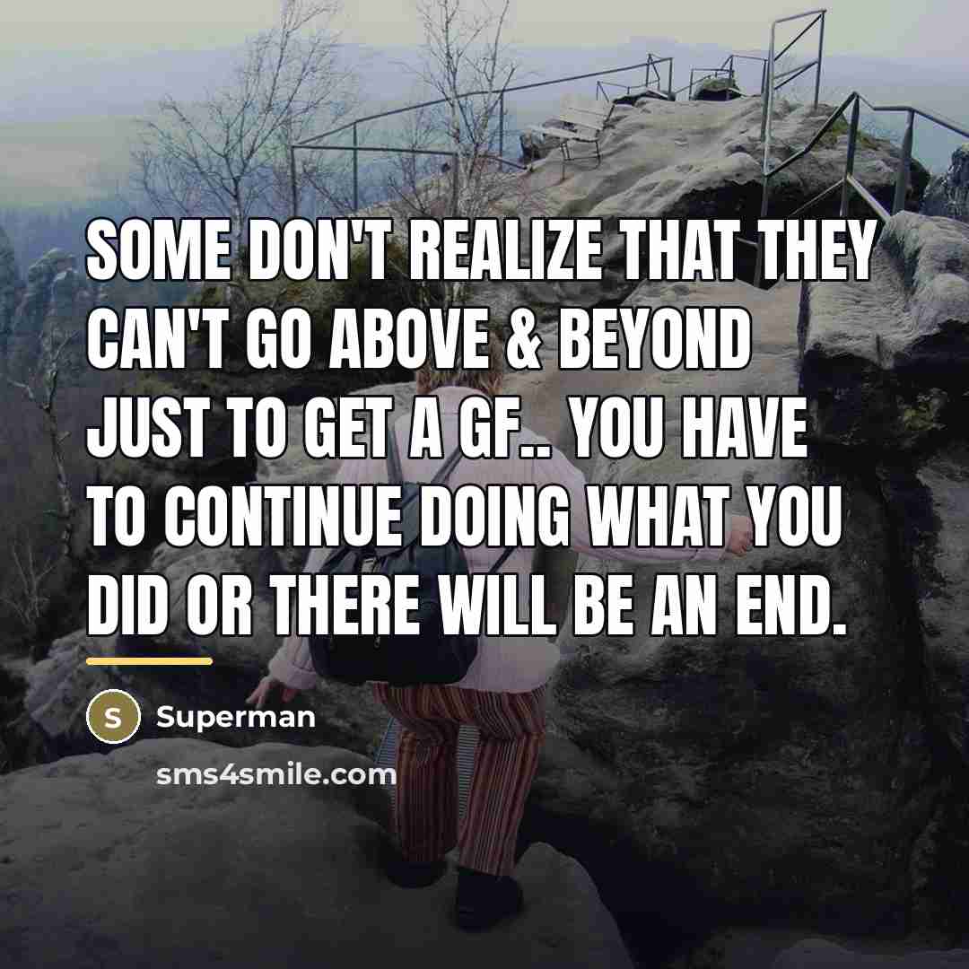 “Some don't realize that they can't go above & beyond…” quote by Superman
