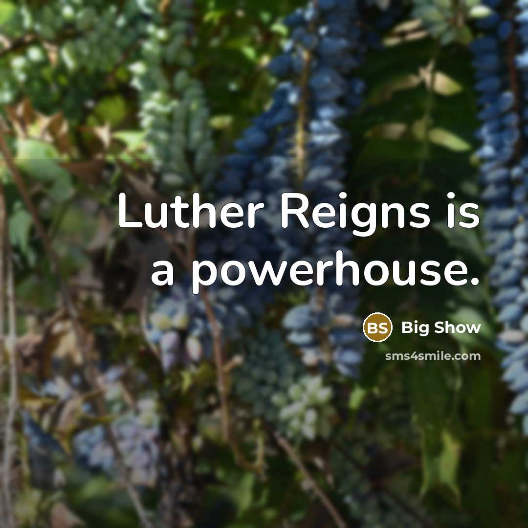 “Luther Reigns is a powerhouse.…” quote by Big Show