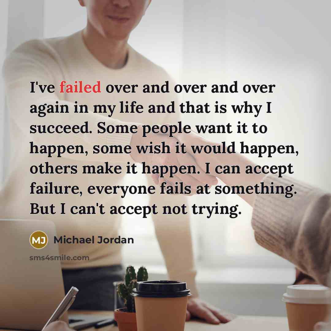 “I've failed over and over and over again in my…” quote by Michael Jordan