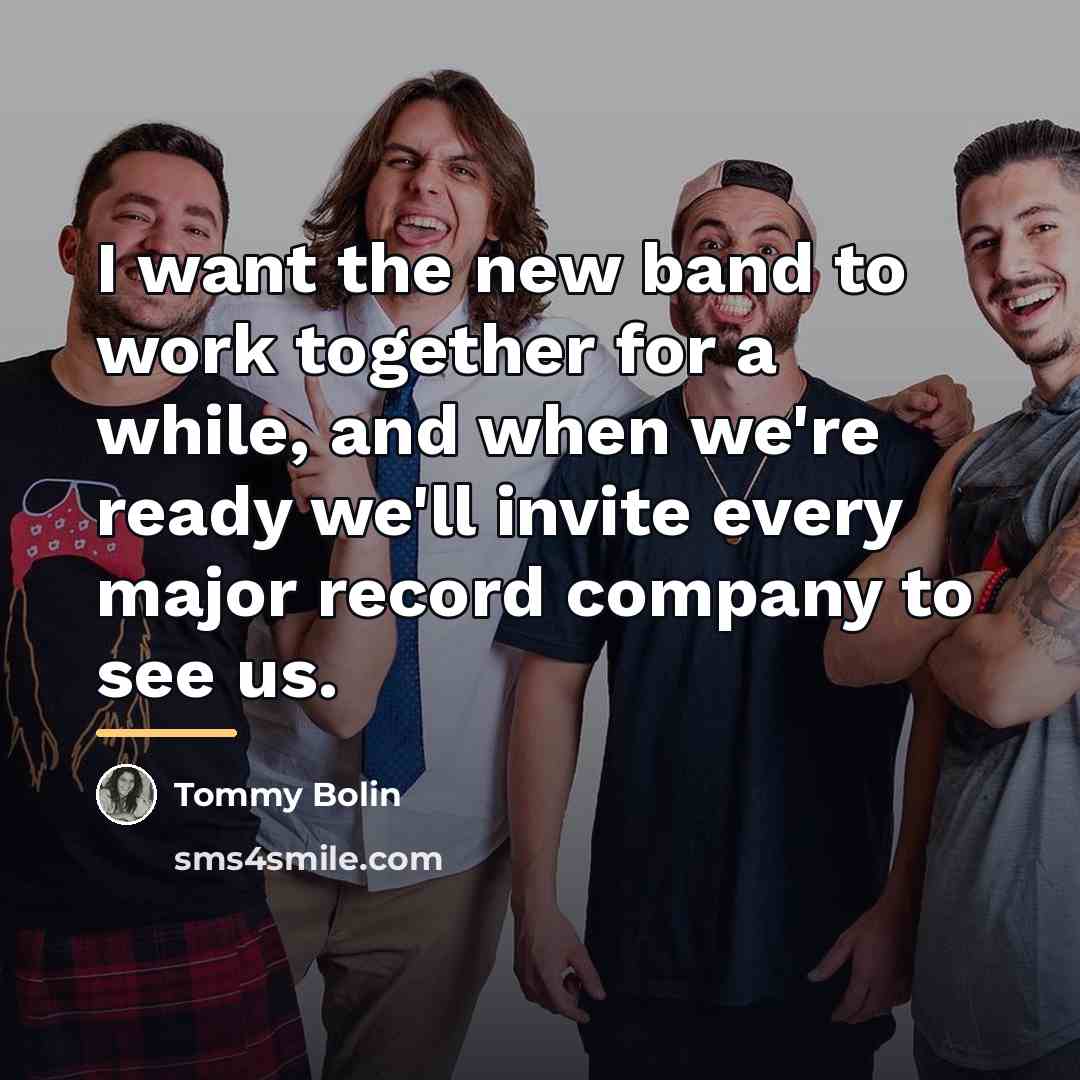 “I want the new band to work together for a…” quote by Tommy Bolin