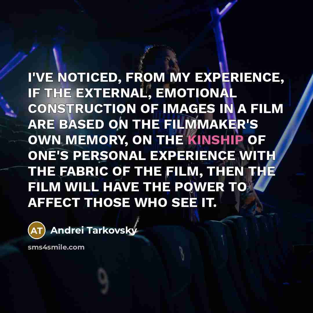 “I'VE NOTICED, FROM MY EXPERIENCE, IF THE EXTERNAL, EMOTIONAL CONSTRUCTION…” quote by Andrei Tarkovsky